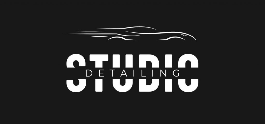 Studio Detailing Group Official Logo in white with a black background